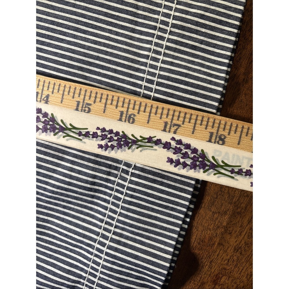 Talbots womens skirt blue and white stripe buttons in front lined. Sz 4 Petite - Picture 13 of 13